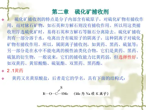 浮选药剂化学原理与应用-第二章  硫化矿捕收剂