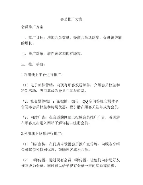 会员推广方案 2