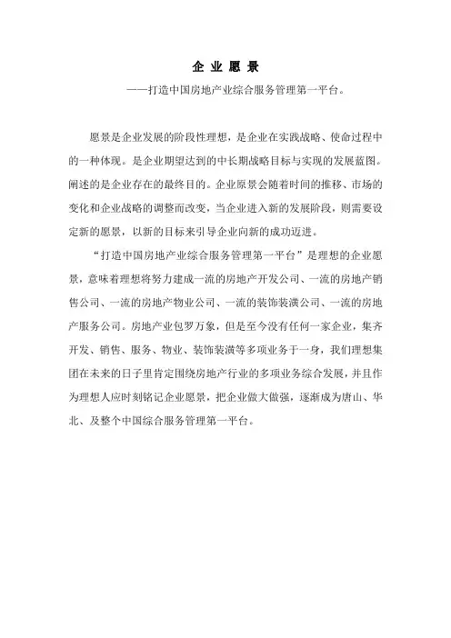 企业愿景