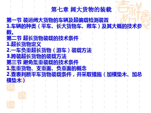 第七章 阔大货物的装载