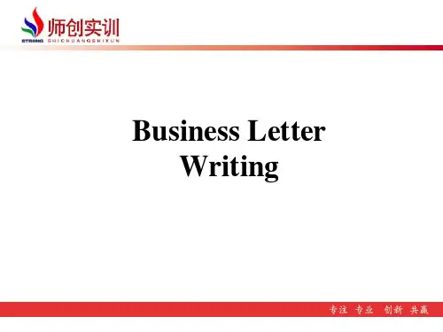 Business Letter Writing(商务信函)