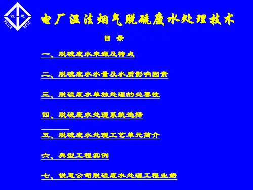 烟气脱硫废水处理技术