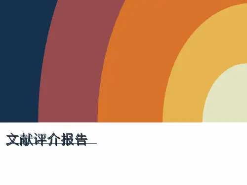 文献综述汇报PPT课件