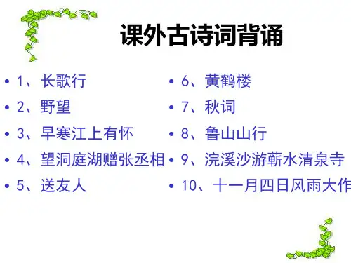 课外古诗词背诵(打印)范例