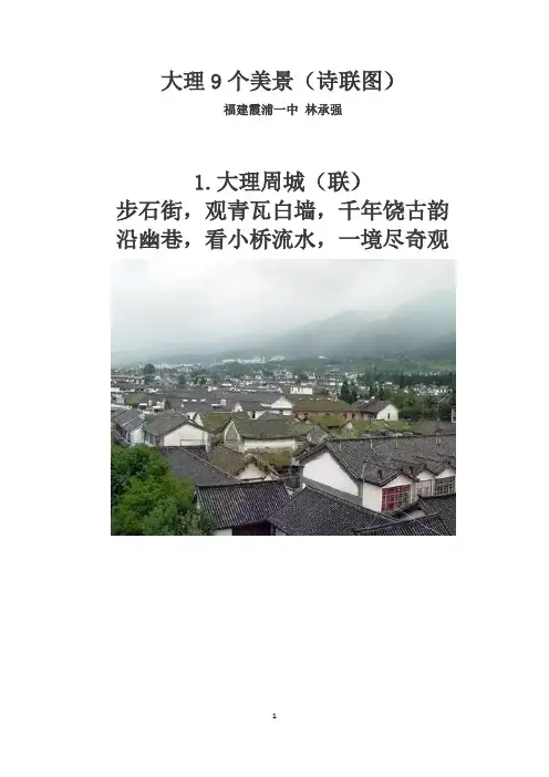 大理9个美景(诗联图)