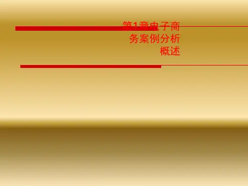 第1章电子商务案例分析概述