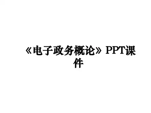 《电子政务概论》PPT课件