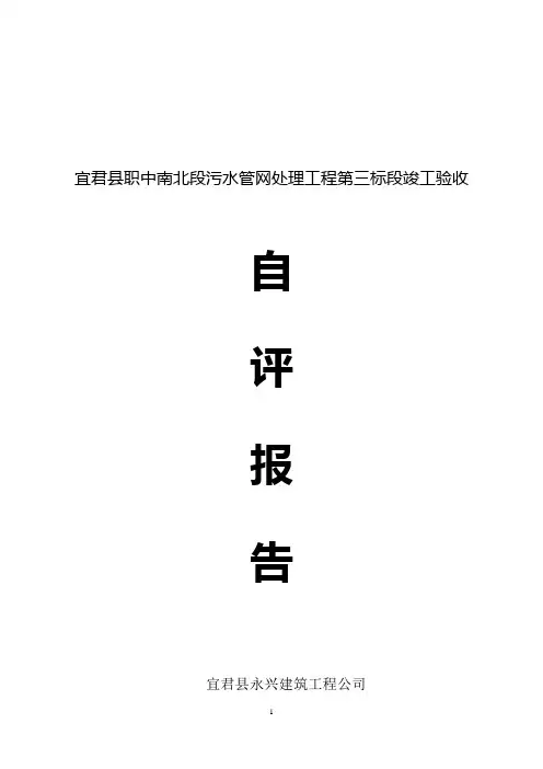 污水管网工程竣工验收报告