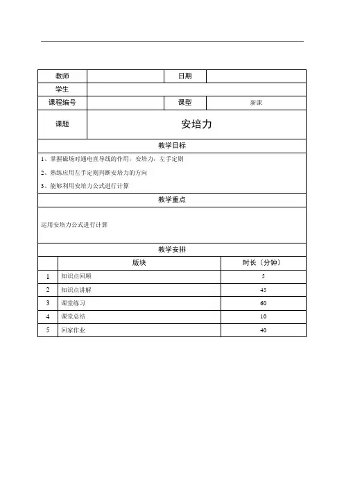 高中物理—安培力