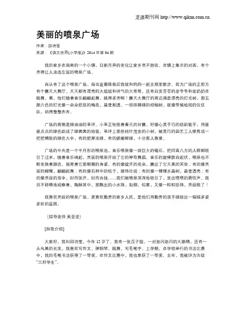 美丽的喷泉广场