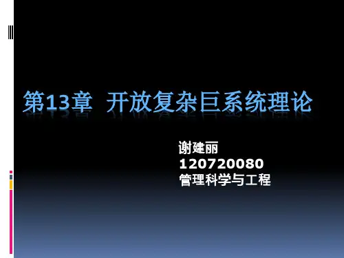 开放复杂巨系统理论