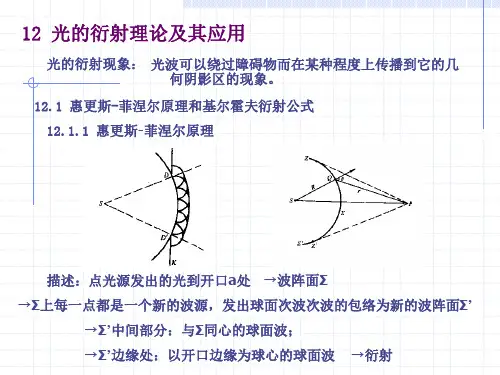 12光的衍射理论及其应用