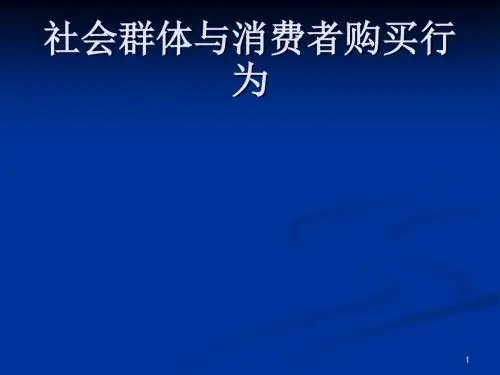 社会群体与消费者购买行为(PPT 37张)