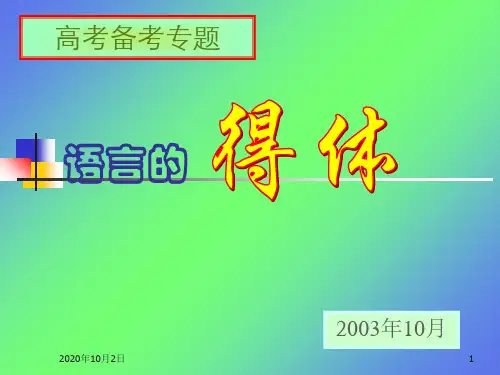 语言的得体PPT课件