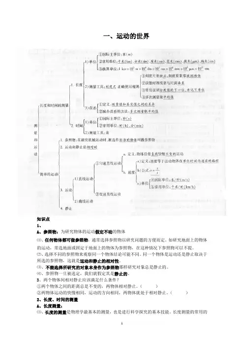 运动的世界 典型例题解析