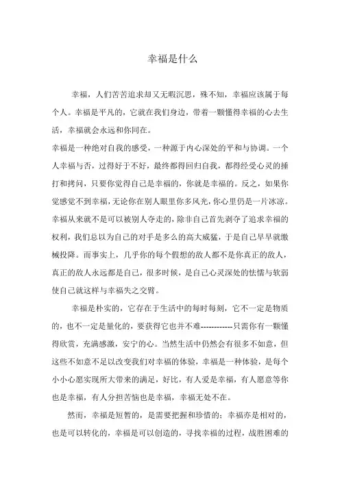 幸福是什么 2