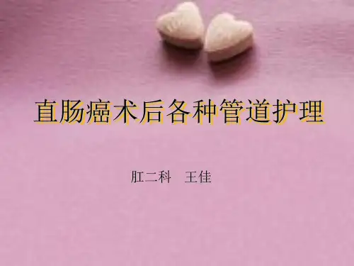 直肠癌术后各种管道护理 PPT课件