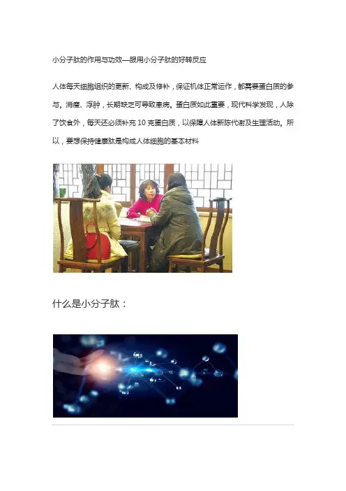 小分子肽的作用与功效—服用小分子肽的好转反应
