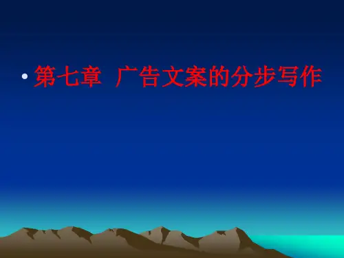 第七章 广告文案的分步写作