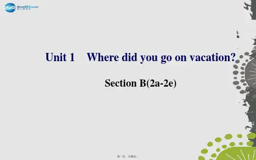八年级英语上册 Unit 1 Where did you go on vacation?Sectio