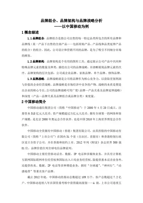 品牌组合、品牌架构与品牌战略分析