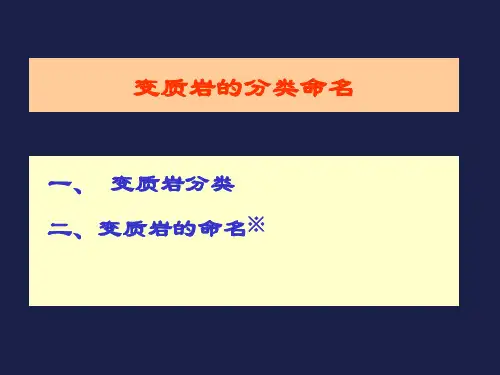 第十讲接触变质岩的识别