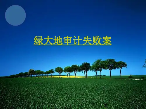 绿大地审计失败案例 PPT课件