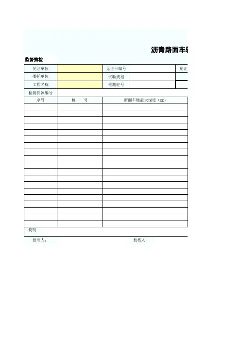 沥青路面车辙测试报告SZ051117