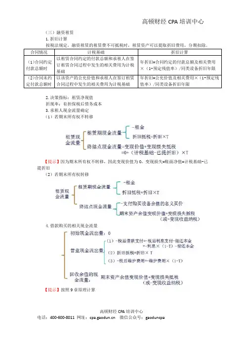 注册会计师讲义《财管》第十三章混合筹资与租赁05