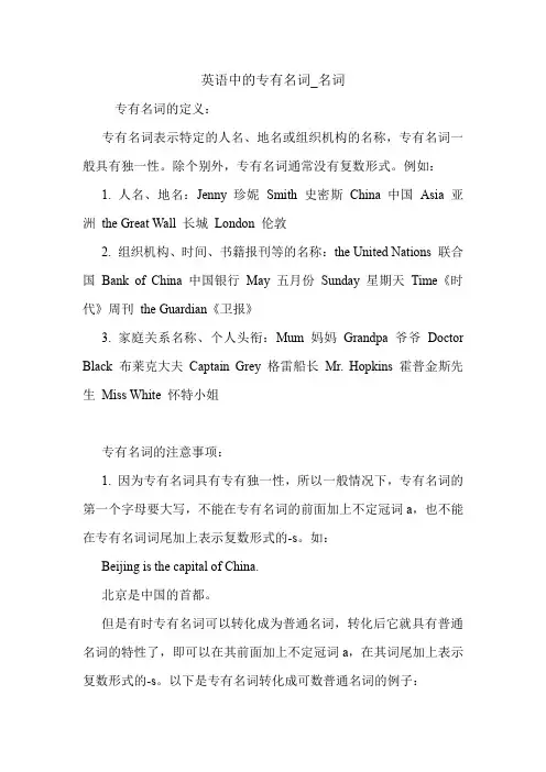 英语中的专有名词_名词 英语语法.doc