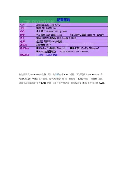 RAID0的设置