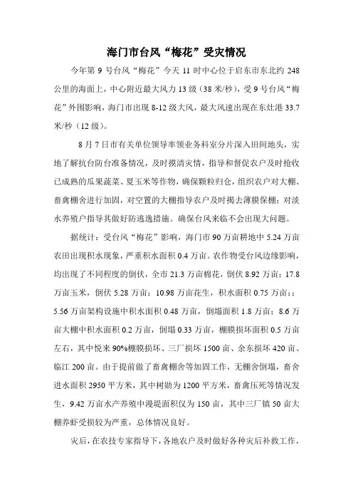 受灾情况说明