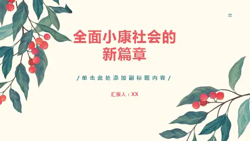 2024年实现全面小康社会的新篇章