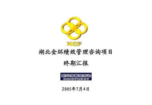 湖北金环绩效管理项目终期汇报