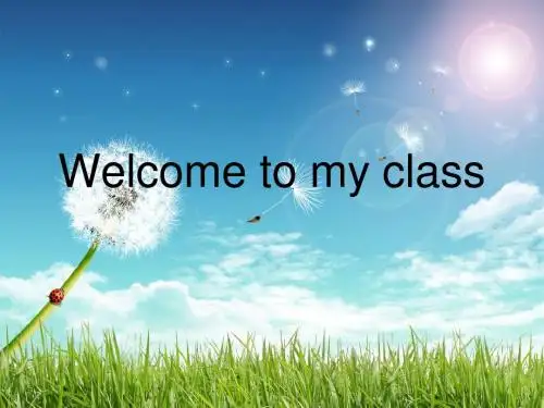 Welcome to my class