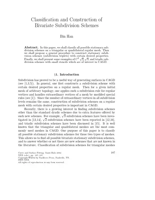 Classification and construction of bivariate subdivision schemes