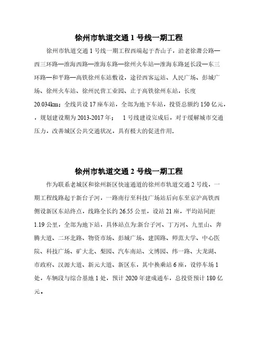 【VIP专享】2015年徐州重点工程概述