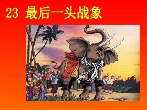 新人教版小学六年级语文上册《最后一头战象》PPT课件小