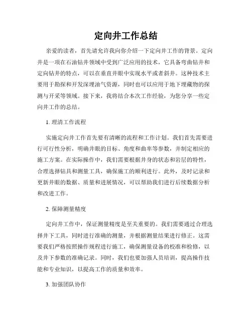 定向井工作总结 2
