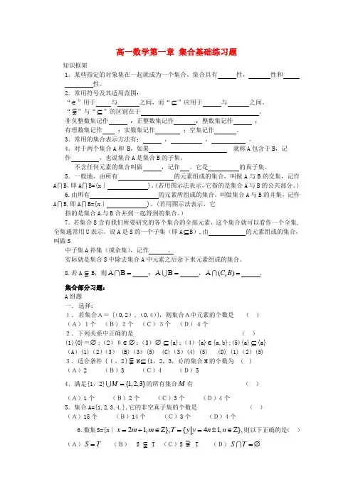 集合基础练习题 2