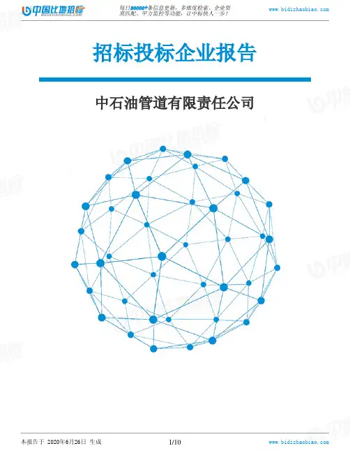 中石油管道有限责任公司-招投标数据分析报告