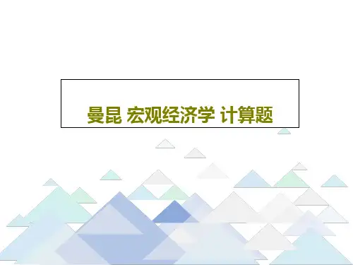 曼昆 宏观经济学 计算题71页PPT