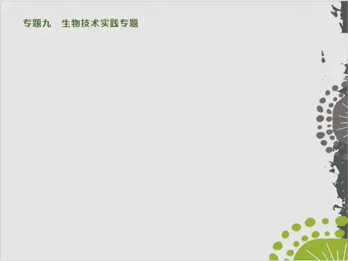 通用版最新高考生物二轮复习专题九生物技术实践专题ppt课件201912071402PPT