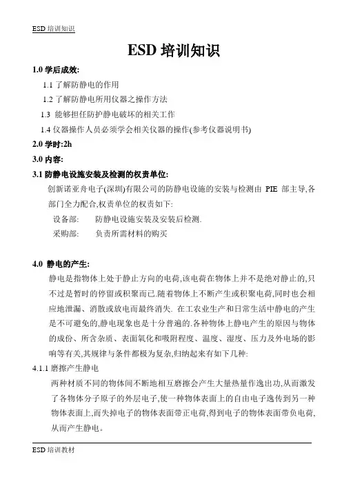 ESD防静电培训知识