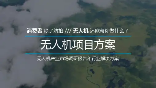 无人机产业市场调研报告和行业解决方案