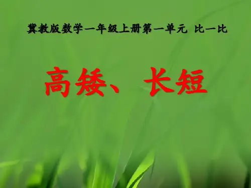《高矮、长短》比一比PPT课件 (共14张PPT)