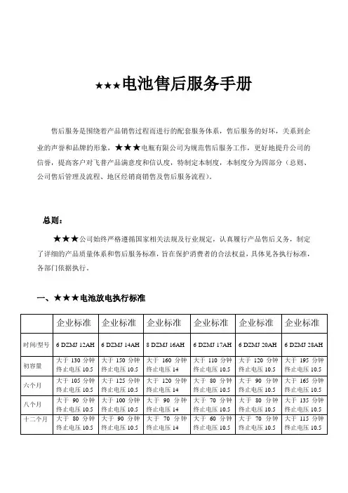 ★★★电池售后服务手册