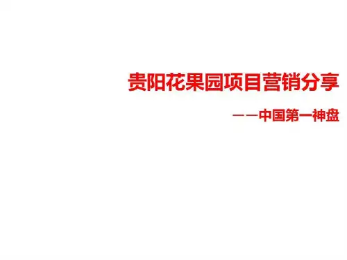 贵阳花果园项目营销案例分享42页PPT