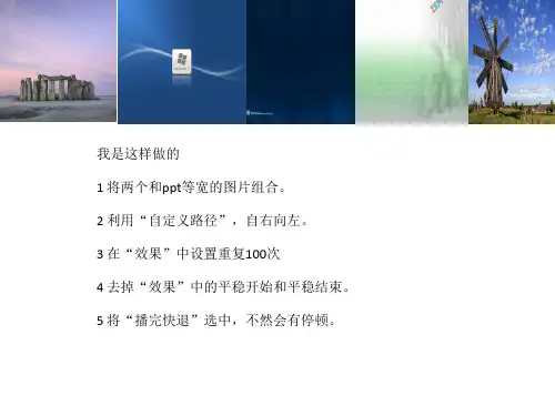 PPT动态动画模板-连续滚动图片