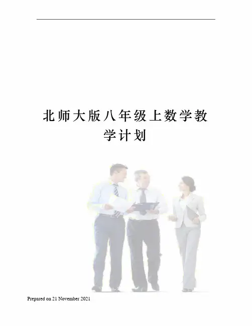 北师大版八年级上数学教学计划